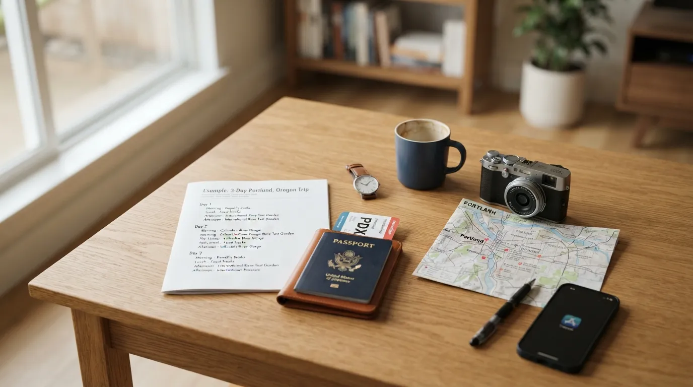 Plain-English example for what are travel itineraries