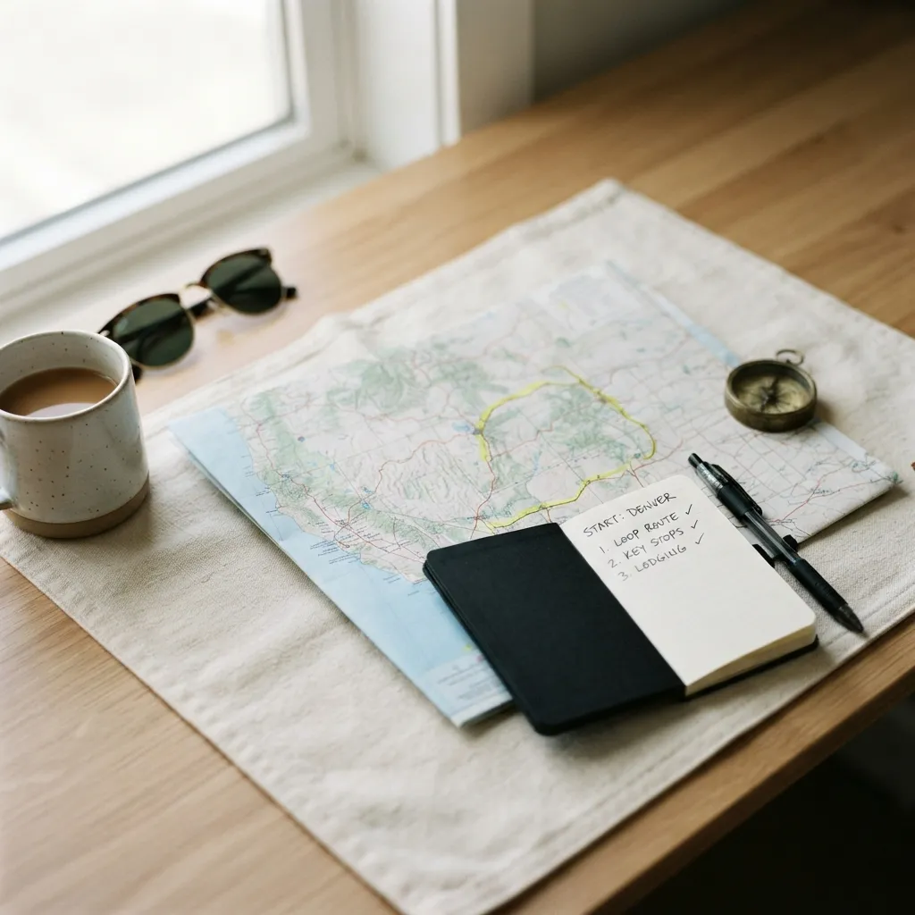 Set up the simplest workable system for road trips map