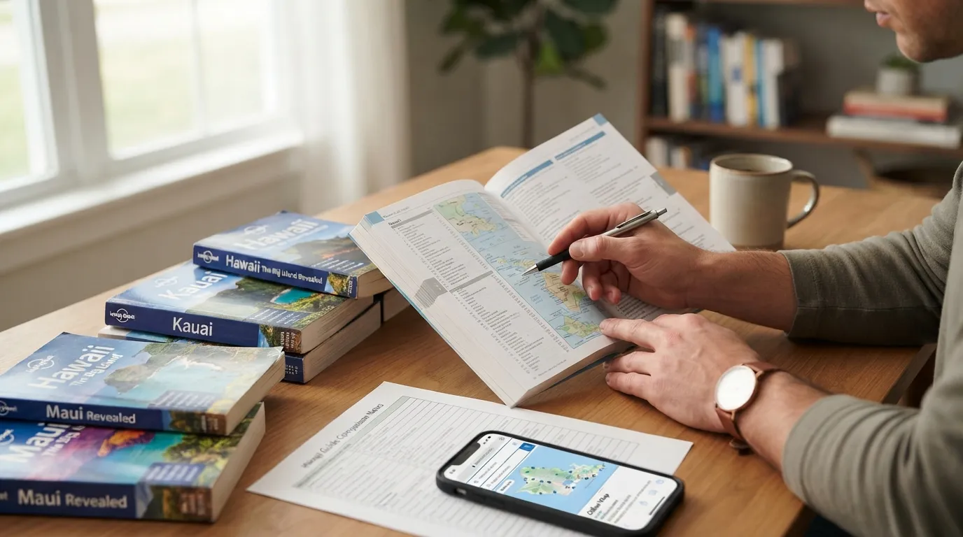Tradeoffs and limitations to check first for travel guides for hawaii