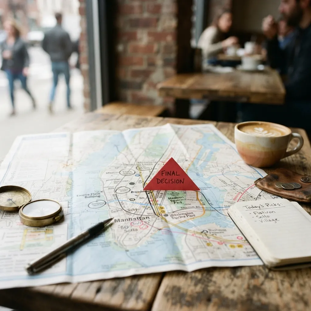 Use a simple final decision rule for travel map of new york city