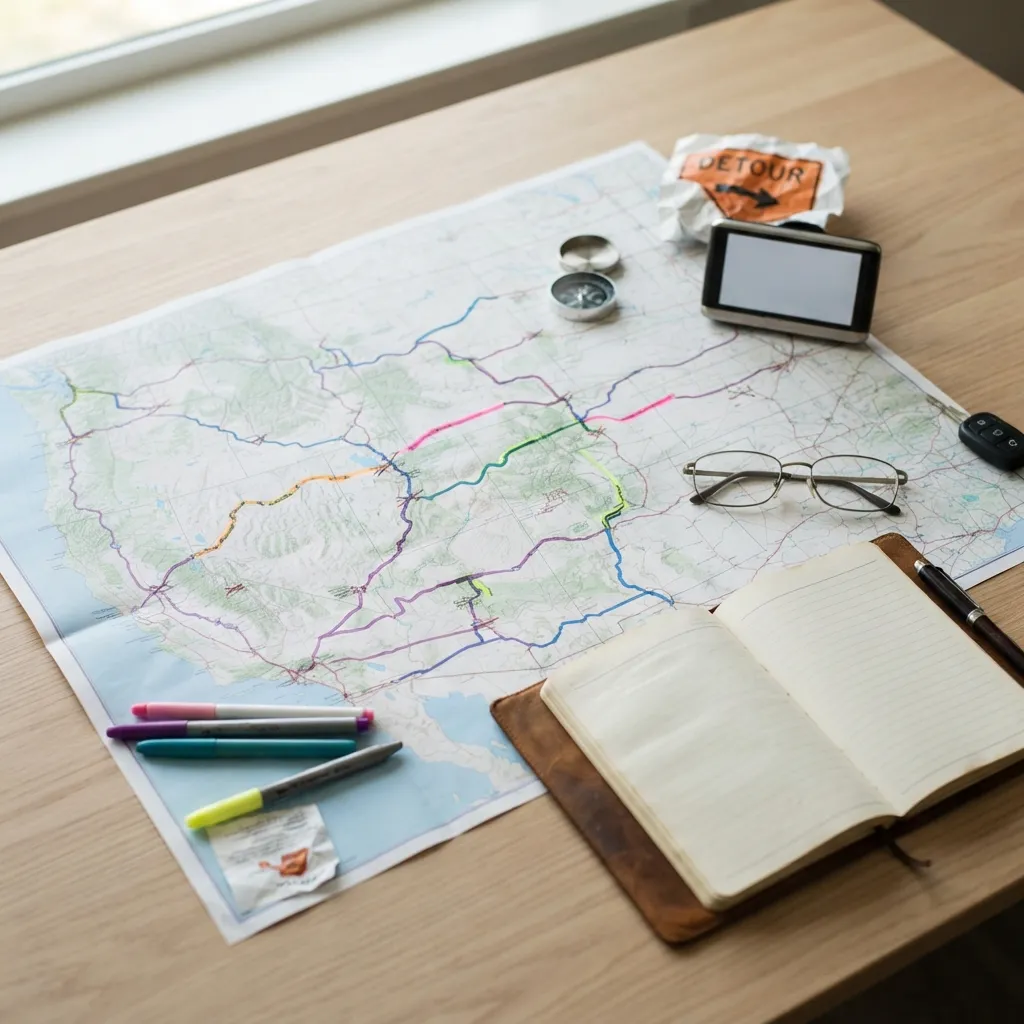 Adjust when your situation changes for road trips map