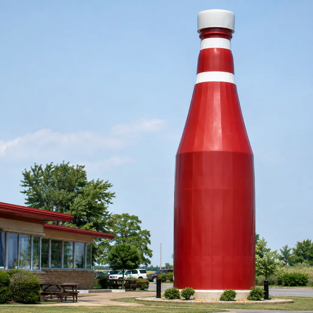 The World’s Largest Catsup Bottle, Illinois