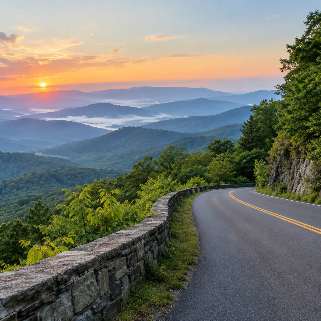 Blue Ridge Parkway for a relaxed mountain drive for best road trips