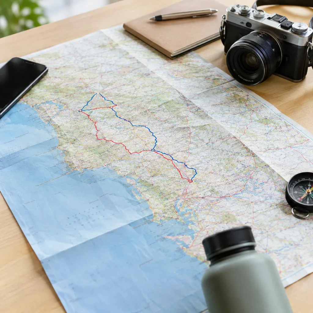 Build a backup route for every long day for road trips map