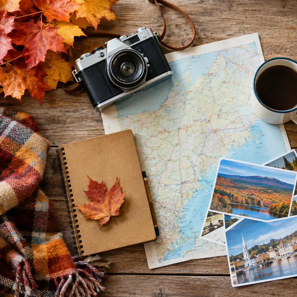 New England in autumn for small towns and fall color for best road trips