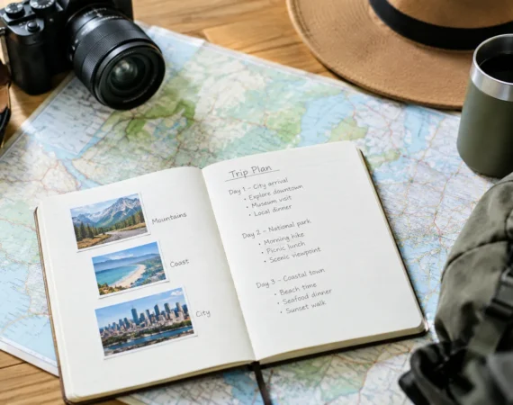 Examples of itineraries, from a weekend drive to a week away